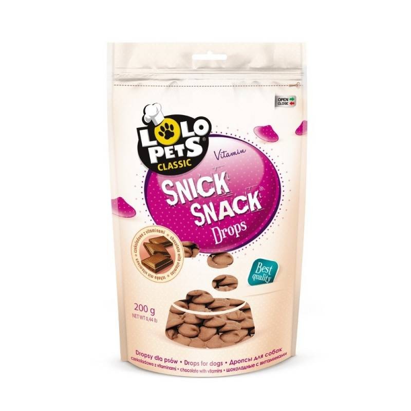 Lolo Pets Snick Snack Dropsy czekoladowe 200g