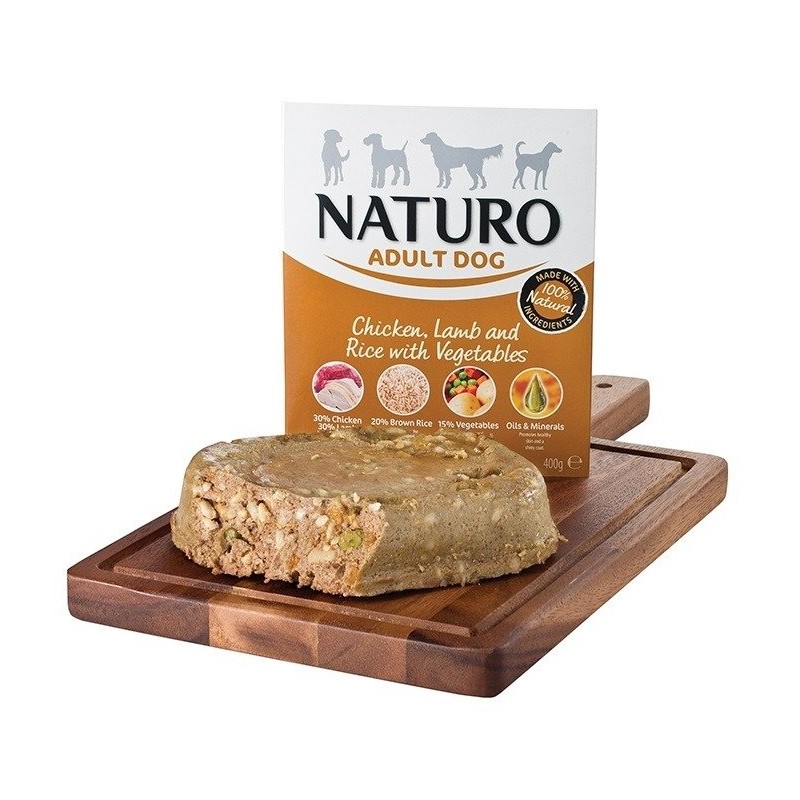 Naturo Adult Kurczak i jagnięcina z ryżem i warzywami 400g