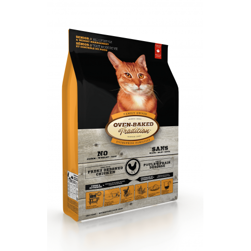 OBT Oven Baked Tradition Cat Food senior & weight management witch chicken (z kurczakiem) 1,13kg