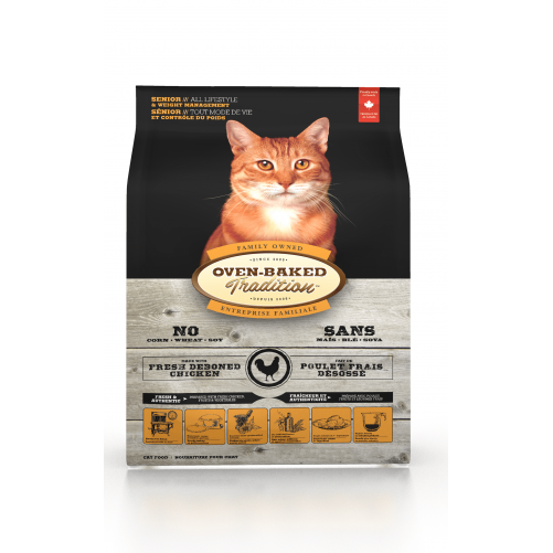 OBT Oven Baked Tradition Cat Food senior & weight management witch chicken (z kurczakiem) 1,13kg