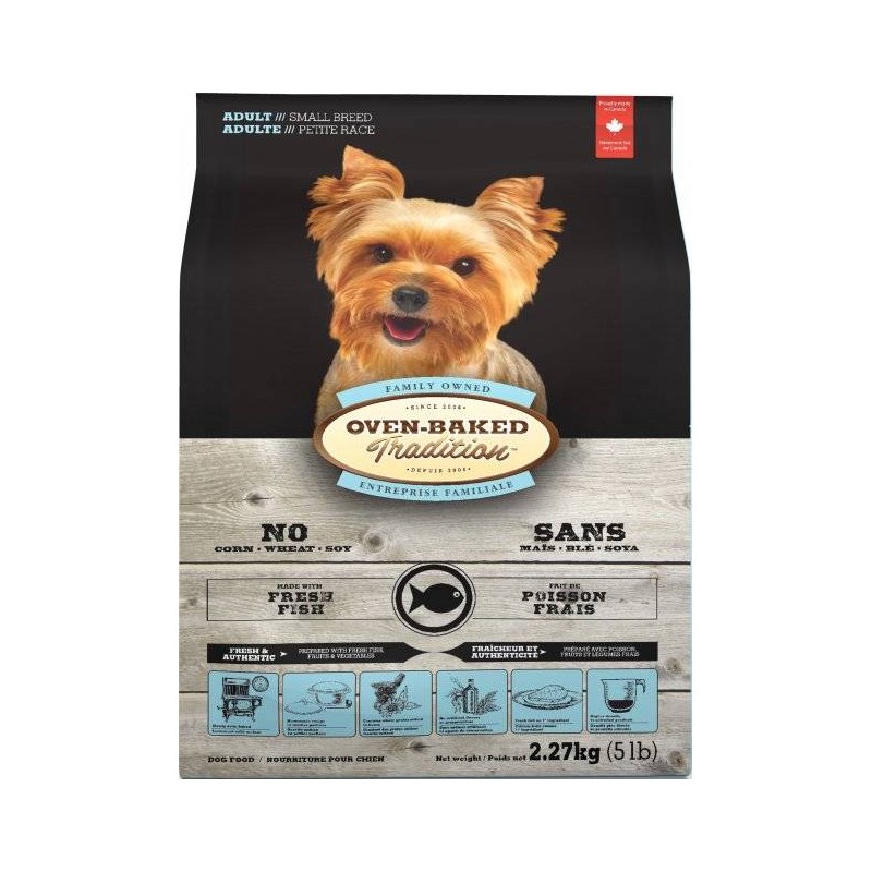 OBT Oven Baked Tradition Dog Food Fish Small Breed 2,27kg z rybą