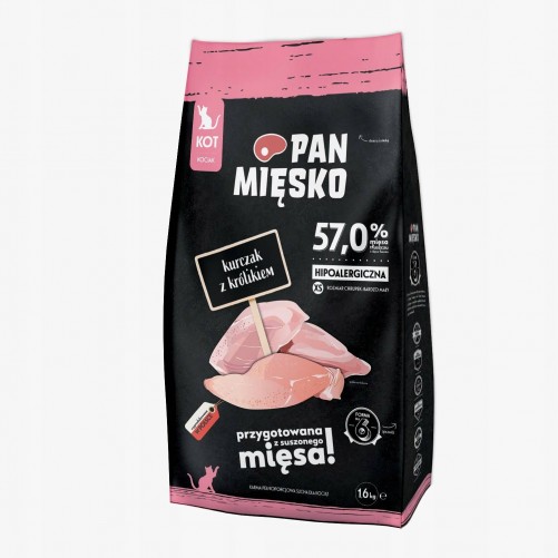 Pan Mięsko dla kociąt Kurczak z Królikiem XS 1,6kg