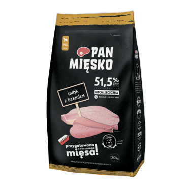 Pan Mięsko Indyk z bażantem S 20kg