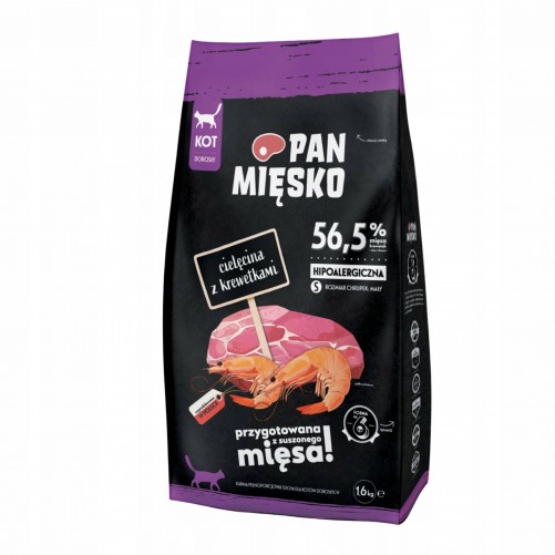 PAN MIĘSKO karma dla kota cielęcina krewetki 5kg