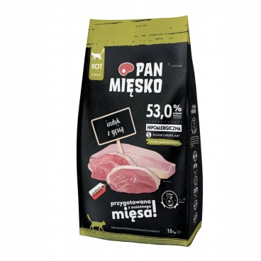 PAN MIĘSKO karma dla kota indyk z gęsią 10kg