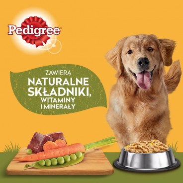 PEDIGREE Adult 3+1 puszka 4x400g - mokra karma dla psów w galaretce (2x z kurczakiem, 2x z wołowiną)