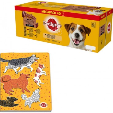 PEDIGREE Adult saszetka 40x100g Mix Smaków + NOTES