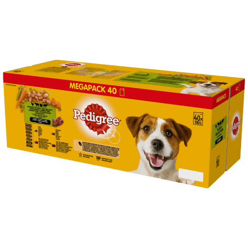 PEDIGREE Adult saszetka 80x100 g - Mix Smaków w Sosie, mokra karma pełnoporcjowa dla dorosłych psów (kawałki bogate w kurczaka, 