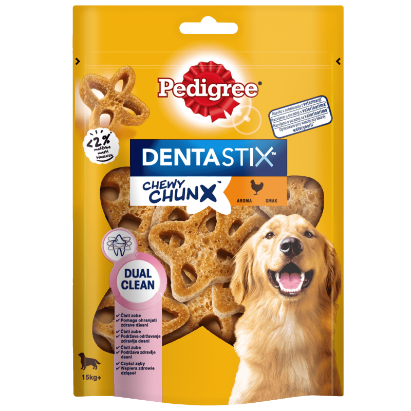 PEDIGREE Dentastix Chewy ChunX Maxi 68g – dentystyczne przysmaki dla dorosłego psa ras średnich i dużych