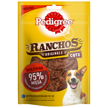 PEDIGREE Ranchos Originals Cuts 65g - przysmak dla psów z wołowiną