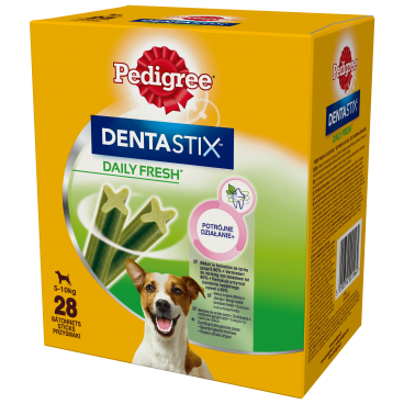 PEDIGREE® DentaStix™ Daily Fresh – karma uzupełniająca o smaku kurczaka, dla psów małych ras– 4x110g