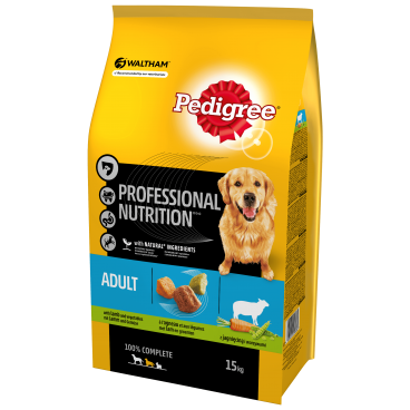 Pedigree Sucha Professional Jagnięcina 15kg