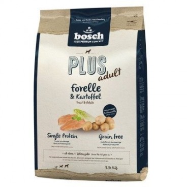 Bosch Plus Adult Pstrąg & Ziemniak 2,5kg + GRATIS