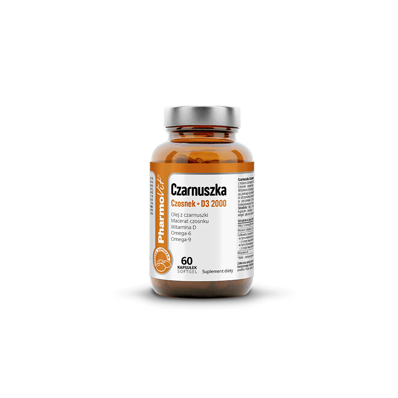 Pharmovit Czarnuszka czosnek +D3 2000 60kaps