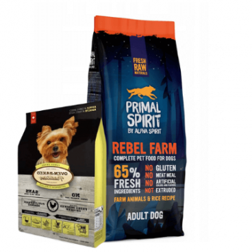 Primal Spirit Rebel Farm 65% 12kg + OBT Oven Baked Tradition Dog Food Adult Small Breed with Chicken (z kurczakiem) 2,27kg