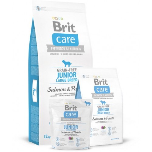 Brit Care Grain-free Junior Large Breed Salmon & Potato 12kg