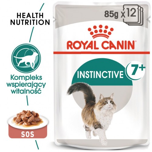 ROYAL CANIN  Instinctive +7 w sosie karma mokra w sosie dla kotów starszych, wybrednych