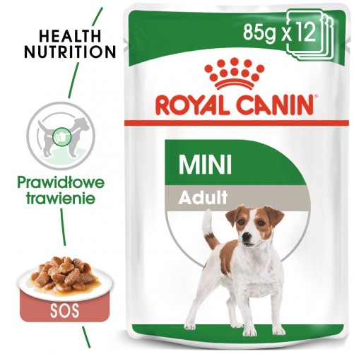 ROYAL CANIN Mini Adult karma mokra w sosie dla psów dorosłych, ras małych