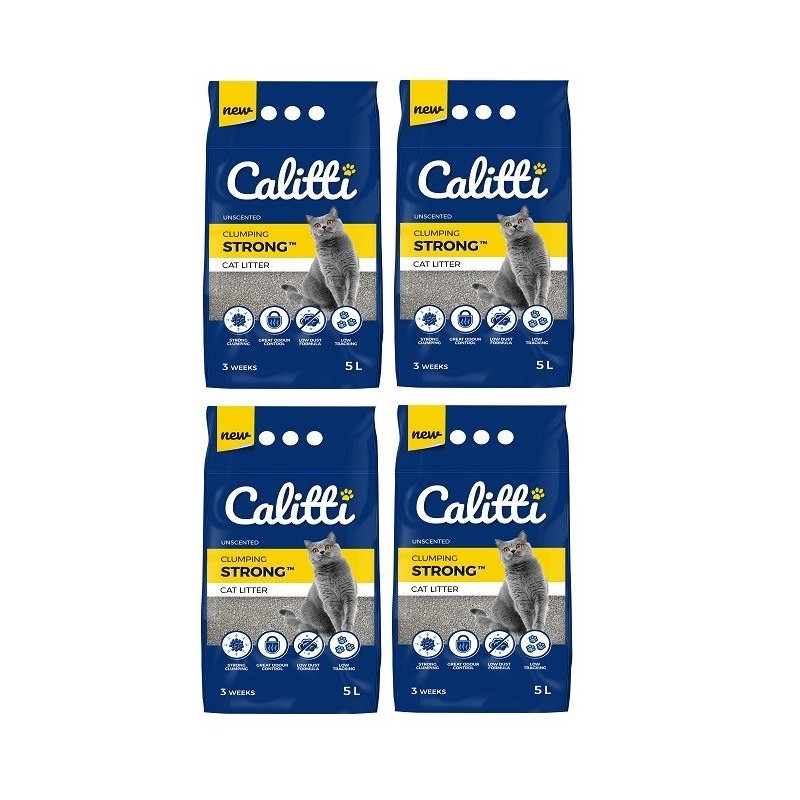 Calitti Strong Unscented 4x5l - żwirek bentonitowy