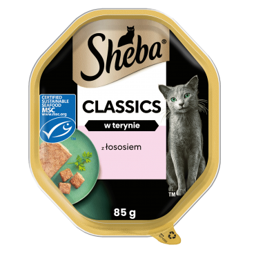 SHEBA® Classics 22x85g z Łososiem - mokra karma dla kotów w pasztecie