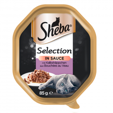 SHEBA® Selection 22x85g z Cielęciną - mokra karma dla kotów w sosie