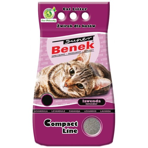 Super Benek Compact Lawenda 10L Active + 4 x DREAMIES 15G - PRZYSMAK DLA KOTA Z PYSZNYM KURCZAKIEM