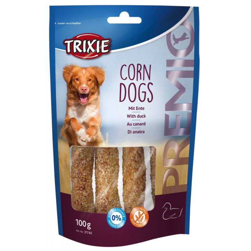 Trixie Premio Corn Dogs kaczka i skóra surowa 100g