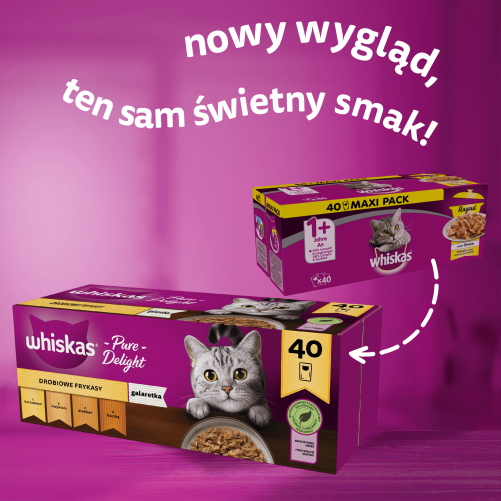 WHISKAS Adult saszetka 40 x 85 g Drobiowe Frykasy