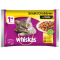 WHISKAS Adult saszetka 4x100g Smaki Drobiowe - mokra karma dla kotów w sosie