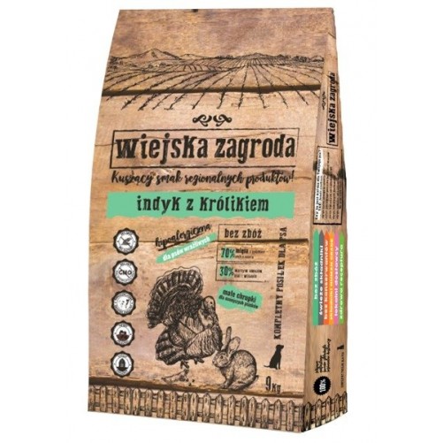 Wiejska Zagroda Indyk z królikiem 9kg + OBT Oven Baked Tradition Dog GRAIN-FREE Food Adult All Breed with Fish (z rybą) 2,27kg