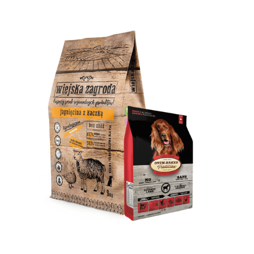 Wiejska Zagroda Jagnięcina z kaczką 9kg + OBT Oven Baked Tradition Dog Food Adult All Breed with lamb (zjagnięciną) 2,27kg