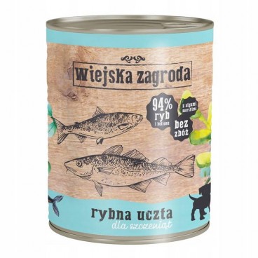 WIEJSKA ZAGRODA Karma psa RYBNA UCZTA Junior 800g