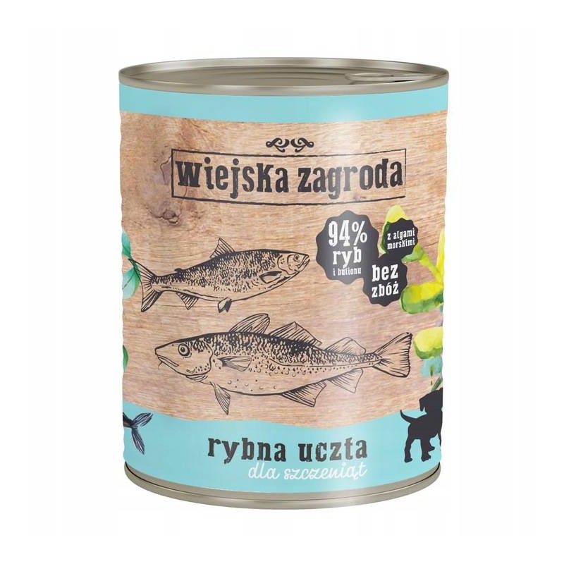 WIEJSKA ZAGRODA Karma psa RYBNA UCZTA Junior 800g