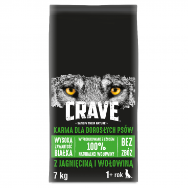 CRAVE - sucha karma 7kg z jagnięciną i wołowiną + GRATIS