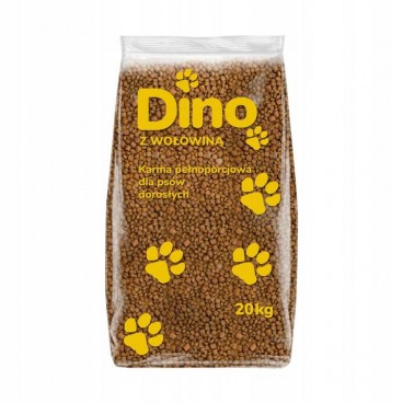 DINO SUCHA KARMA Z WOŁOWINĄ 8% DLA PSA 20KG