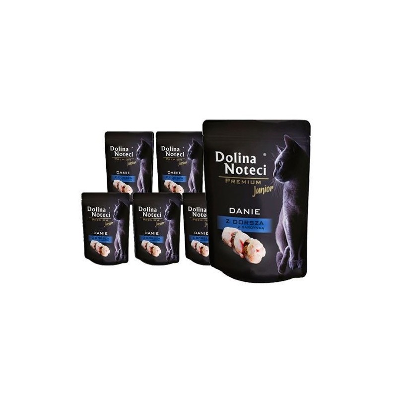 Dolina Noteci Premium Danie z dorsza i sardynki junior 10x85g