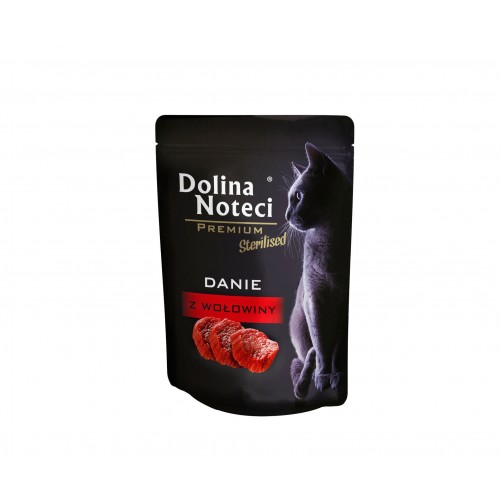 Dolina Noteci Premium Danie z wołowiny dla kotów sterylizowanych 10x85g