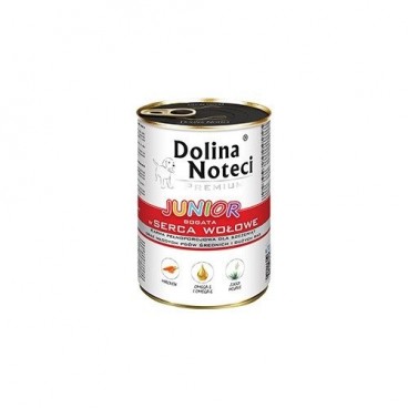 Dolina Noteci Premium Junior bogata w serca wołowe 24x400g