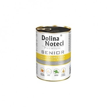 Dolina Noteci Premium Senior Bogata w Kurczaka, Marchewkę, Bazylię 24x400g