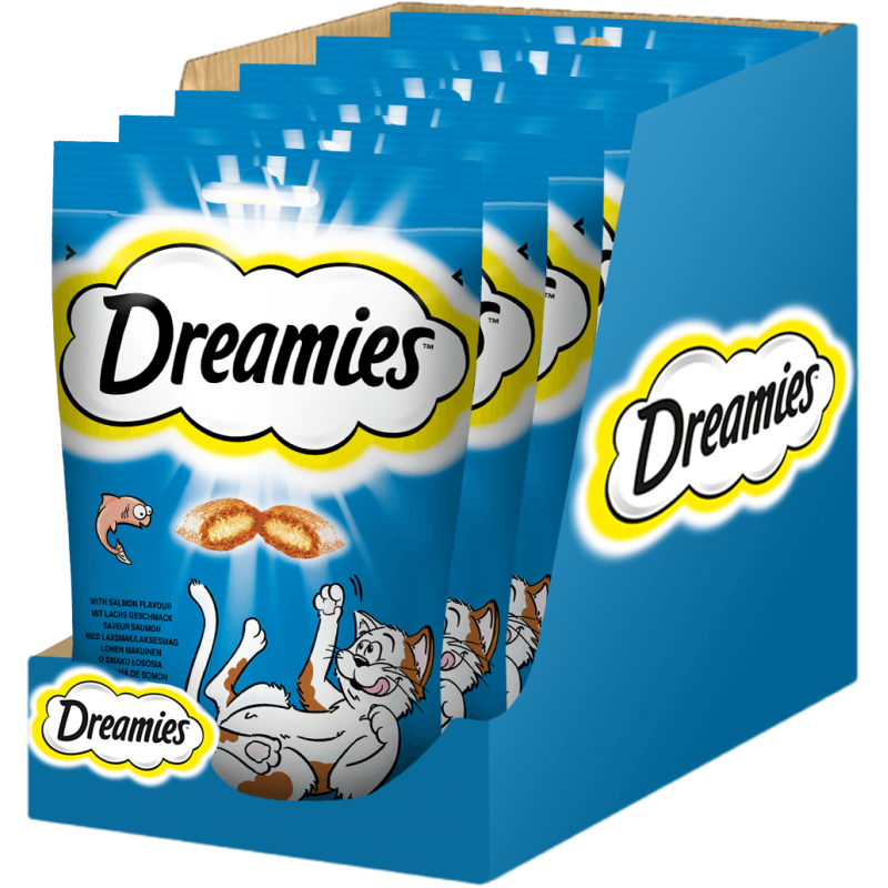 DREAMIES 6x60g – przysmak dla kota, o smaku wybornego łososia