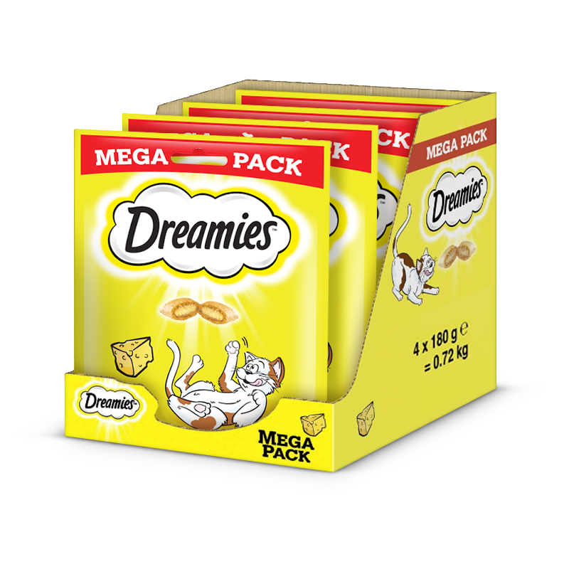 DREAMIES Mega Pack 4x180g - przysmak dla kota z pysznym serem