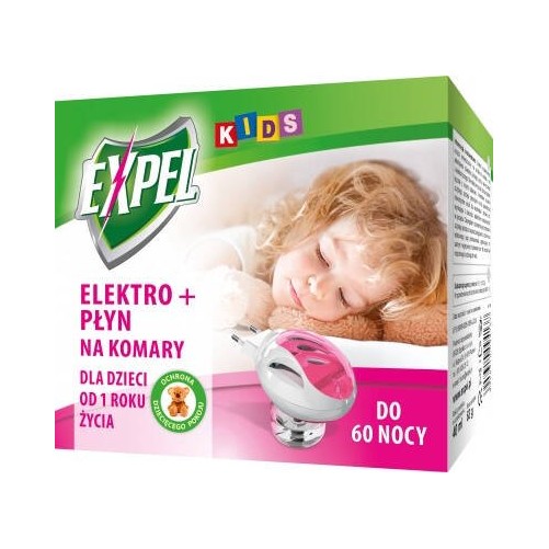 EXPEL Kids – elektro + płyn na komary dla dzieci od 1 roku życia