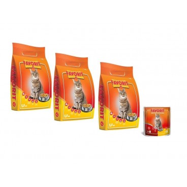 Favorit kot z kurczakiem 3x1,5kg + GRATIS