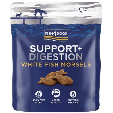 Fish4Dogs Support Digestion White Fish Morsels 225g