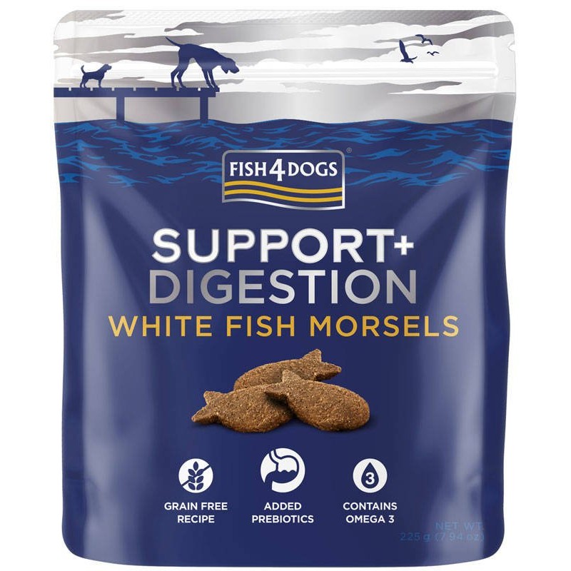 Fish4Dogs Support Digestion White Fish Morsels 225g