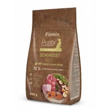 FITMIN DOG PURITY RICE SEMIMOIST RABIT LAMB 800G