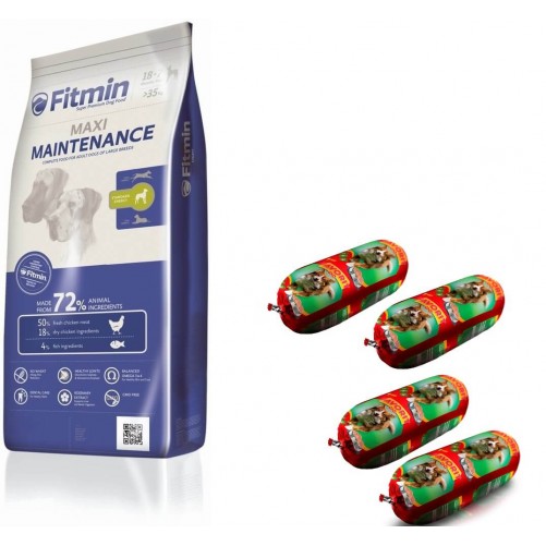 FITMIN Maxi Maintenance 15 kg + Favorit kiełbaski 4kg