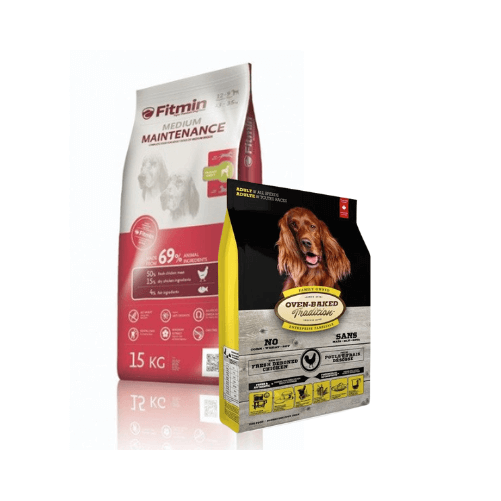 FITMIN Medium Maintenance  15 kg + OBT Oven Baked Tradition Dog Food Adult with Chicken (z kurczakiem) 2,27kg