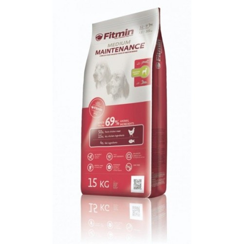 FITMIN Medium Maintenance  15 kg + OBT Oven Baked Tradition Dog Food Adult with Chicken (z kurczakiem) 2,27kg