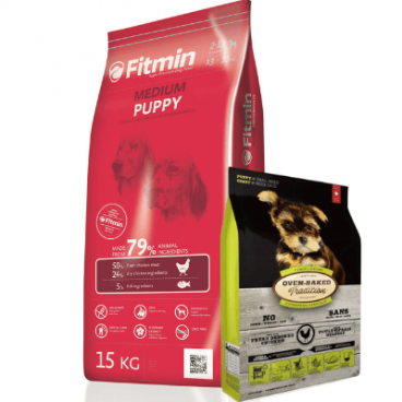 FITMIN Medium Puppy 15 kg + OBT Oven Baked Tradition Dog Food Puppy Small Breed 1kg